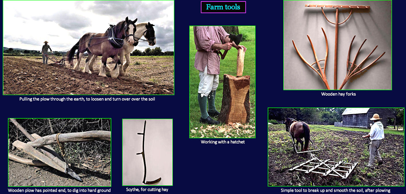 Farming tools, 1750